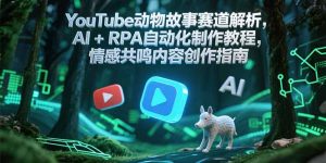 小海哥资源站-YouTube动物故事赛道解析，AI+RPA自动化制作教程，情感共鸣内容创作指南 