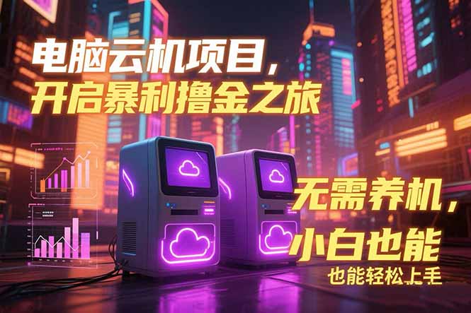 图片[1]-电脑云机项目 暴力撸金玩法，不需要养机 配置没有要求 单机100个窗口-小海哥资源站